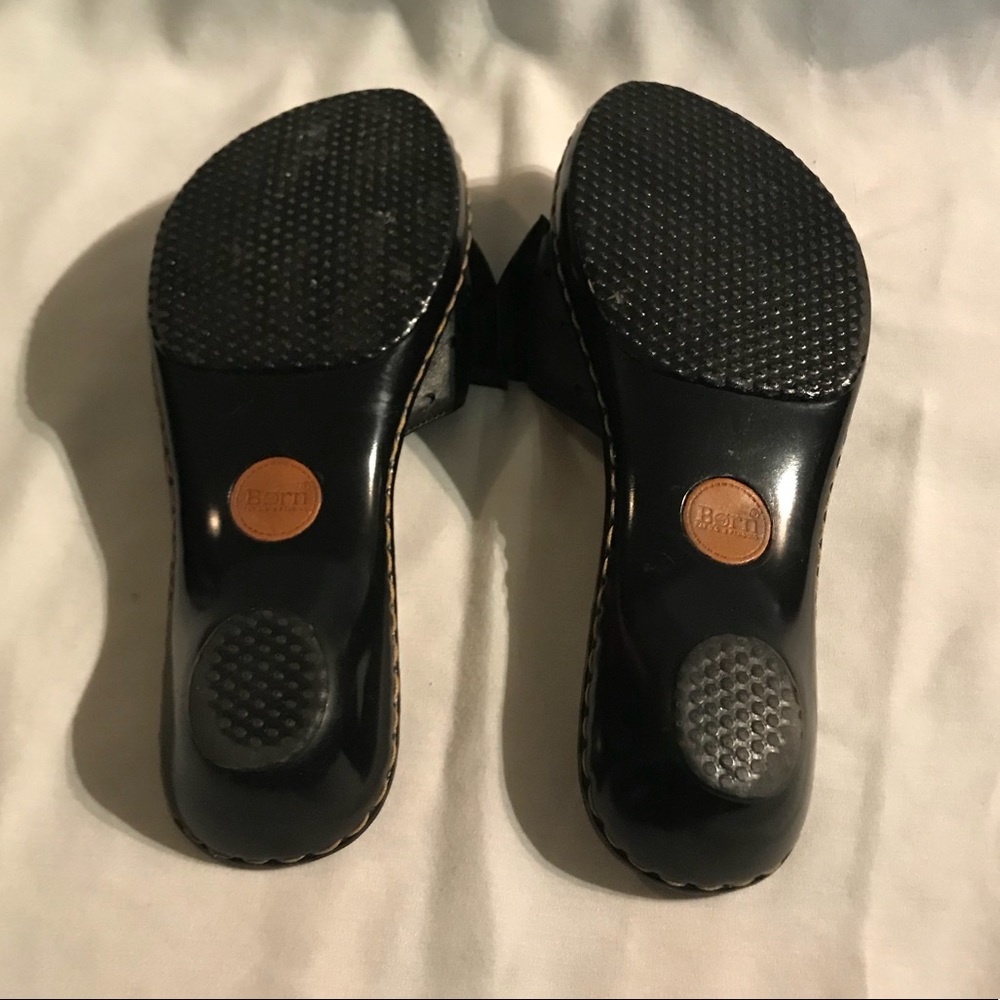 Size 9/40 1/2 Women’s Born Black Bow Sandals - Picture 5 of 8